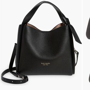 Kate Spade Black Pebbled Leather Medium Tote Bag